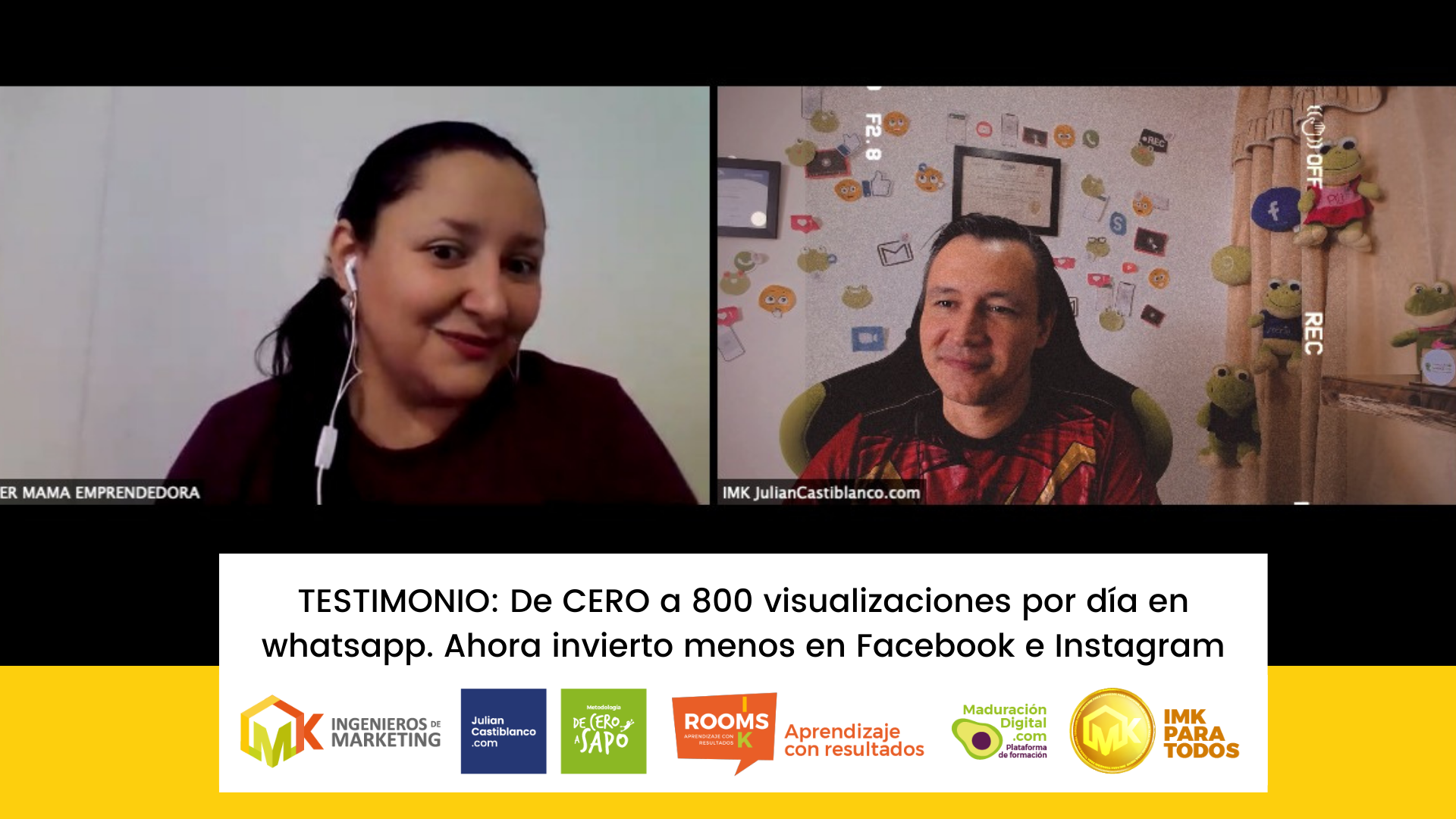 TESTIMONIO: De CERO a 800 visualizaciones por día en whatsapp. Ahora invierto menos en Facebook e Instagram